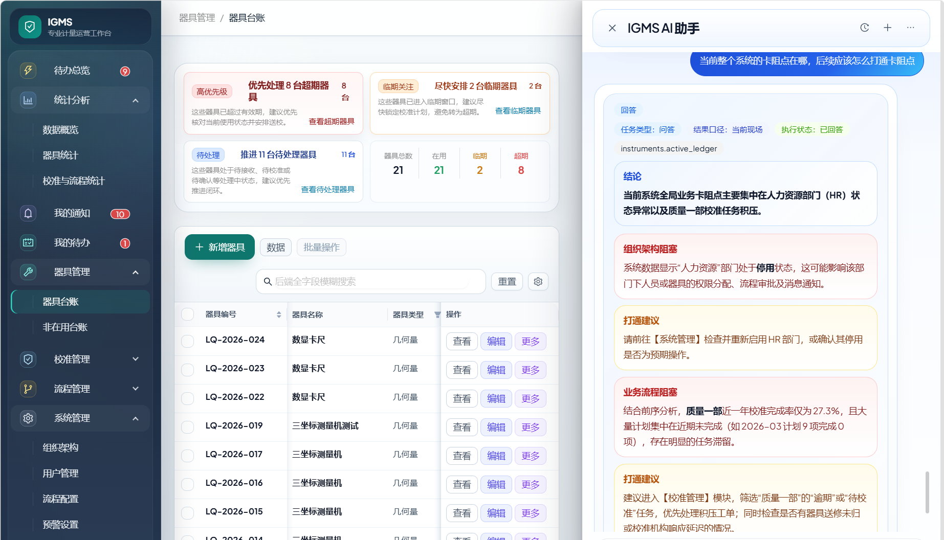 iGMS 新版 AI 助手界面总览